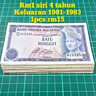 (A254) rm1 siri 4 duit kertas lama rm1 lama mata wang lama jual beli duit lama duit kertas lama duit