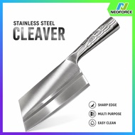 Stainless Steel Cleaver Heavy Duty Kitchen Knife | Pisau Dapur Keluli Tahan Karat 427g