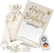 Birthday Card, Voucher to Fill Yourself, Personalised Gift Idea, Happy Birthday Puzzle 24 Pieces wit