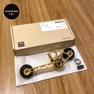 Tensioner pulley novdesign limited edition gold chrome bromptonn 3sixty pikes sepeda