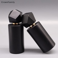 [CrownFamily] 50ml ck Gold Polyhedral Cover Refillable Thick Glass  Perfume Bottle Empty Atomizer Bo
