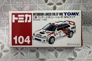 【G&amp;T】絕版 純日貨 TOMICA 多美小汽車 舊藍標 NO.104 三菱 EVO 拉力賽車 502326