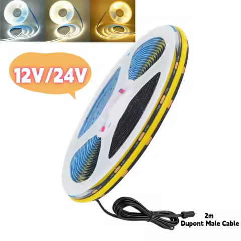 DC12V 24V LED Strip Lights COB Lamp with DuPont Connector Suitable for Centralized power supply Kitc