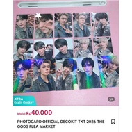 OFFICIAL PHOTOCARD TXT DECOKIT 2026 THE GODS FLEA MARKET