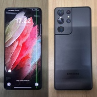 Hp Samsung S21 Ultra SEIN RESMI 12/256 Gb Second Minus LCD Garis