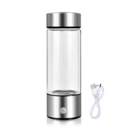 1 Set 420ML Hydrogen Water Bottle USB Charging Portable Hydrogen Water Generator for Home Office Tra