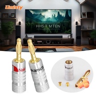 UMISTY Musical Sound Banana Plug, for Speaker Wire  Nakamichi Banana Plug, Nakamichi Hi-fi Speaker Banana Plug Gold Plated with Screw Lock Pin Screw Type Audio Jack Connectors