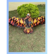 Ready stock 1.5m 2D Fire Hawk Kite Layang Mainan Senang Terbang Untuk Kanak Burung Helang老鹰风筝