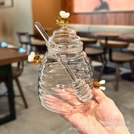 Transparent Transparent Stirring Rod Storage Jar Honey Jar Storage Jar with Lid Jam Bottle Packaging