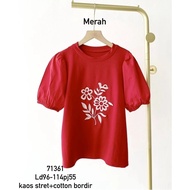 MERAH Latest women's tops, korean style women's t-shirts, trendy red blouses ~71361