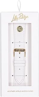 Lilly Pulitzer Genuine Leather Watch Band Sized to Fit 40mm, 44mm, 45mm & 46mm Smartwatches, Compati