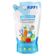 Fiffy Baby Bottle Wash Liquid Cleanser 750ml 600ml 400ml Pump Refill Pack (No Flavour / Mint / Green