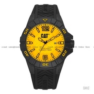 Caterpillar CAT Watches K1.121.21.731 Men's Analog Watch KARBON 45.5mm Silicone Strap Yellow Black *