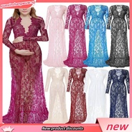 Fashion Maternity Photography Props Maxi Maternity Gown Lace Maternity Dress Fancy Shooting Photo Su