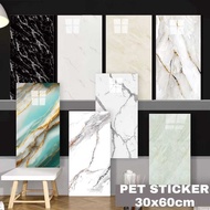 NEWEST Vinyl Marble Wall Sticker Wallpaper 30x60cm Glossy Marble Wallpaper/