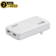 Củ sạc nhanh 9Fit Slim 65W GaN 2C, Trắng