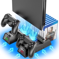OIVO PS4/ Slim/ Pro Cooling Vertical Stand Upgraded LED Cooling Fan and Controller Charging Dock wit