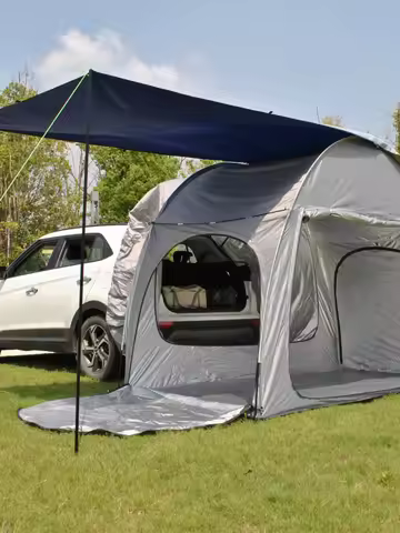 Integrated Car Tail Tent SUV Outdoor Extension Tent Roof Top Camping Tent One Room Single Layer Carr