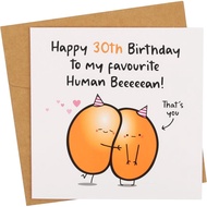CJ&M Favourite Human Birthday Card Boyfriend Birthday Card Card For Her, 30th Birthday Decorations f