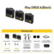 7RYMS iRAY DW20 Wireless Lavalier Microphone System 2.4G Dual-Channel Compact Lapel Microphone with 