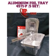 (4571- P ) (5PCS) DULANG DULANG ALUMINIUM DENGAN PENUTUP