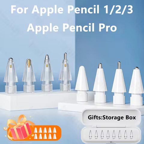 For Apple Pencil Pro 6/8PCS Pen Nib For Apple Pencil 1st 2nd 3rd USB-C Tip 2B 2.0 2.5 Soft Hard iPad
