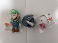 包順豐-Nintendo任天堂 超級瑪利歐All Star Collection毛公仔系列 - 害羞幽靈鎖匙扣 + 路易吉鎖匙扣 + 汪汪鎖匙扣