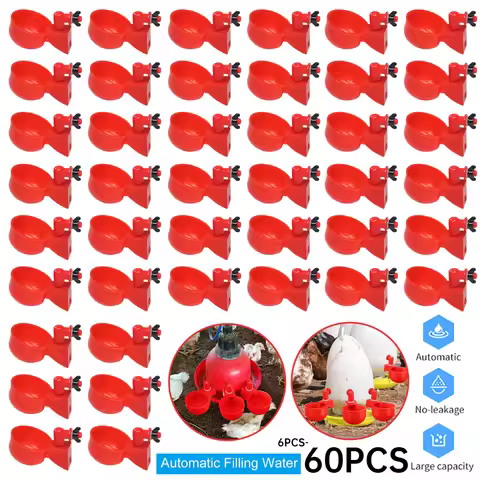 36-1PCS Chicken Drinking Cup Automatic Drinker Chicken Feeder Poultry Waterer Drinking Water Feeder