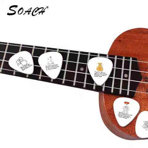 SOACH 10PCS 0.71mm 1.0 high quality guitar picks two side pick instruments proverb earrings DIY Mix 