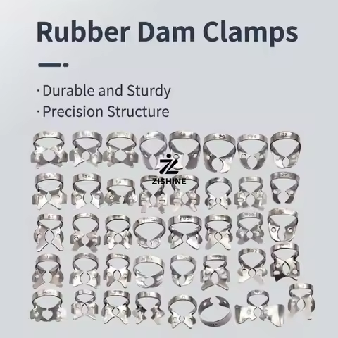 Dental Rubber Dam Clamps Stainless Steel Teeth Matrix Barrier Clip 00/1/2A/7/8/14A/205/30 Dentist La