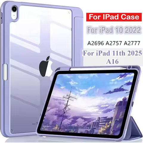 Fashion Case with Pencil Slot for IPad 2025 Pro M5 11 13" M4 11th A16 Gen Case Air 11 13 M3 M2 10th 