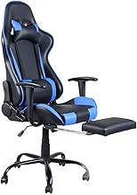 OHAHO Gaming Chair Racing Style Office Chair Adjustable Massage Lumbar Cushion Swivel Rocker Recline