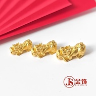 JS Jewellery 999 Gold Pixiu  Bead Charm999足金精品貔貅通孔手绳 Emas
