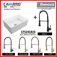 11.11 CAVARRO Fireclay #Farmhouse Sink + Mixer Tap