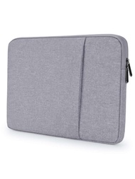 筆記型電腦袖套包，適用於MacBook AirPro和13.3-15英寸筆記本電腦，適用於MacBook Pro 14英寸M3 M2 M1晶片Pro Max 2024-2021，附帶口袋的聚酯直立式外殼，灰色