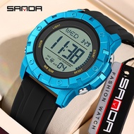 SANDA 2176-3/in stock Classic Watch LED Display Multi functional Outdoor Waterproof Night Light Men'