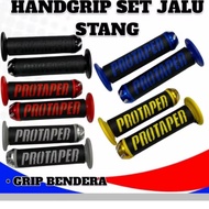 Protaper CNC Motorcycle Handgrip Feather + CNC Flag Jalu - Ergonomic Design, Durable, Attractive Col