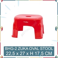 BIGTON Lion Star Basic Home BHG-2 Zuka Oval Stool Kursi Pendek Plastik