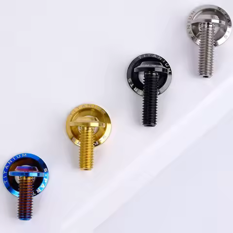 One Set M4/M5/M6/M8 + Washer GR5 Titanium Alloy Mushroom Head Bolt for Locomotive Modification One s