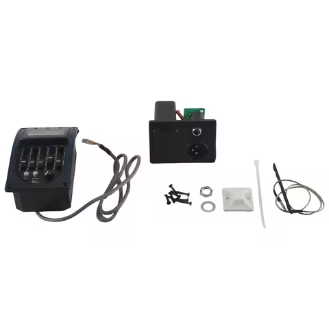 Equalizer Pickup5 Band EQ Equalizer Pickup, Acoustic Guitar Preamplifier Tuner with LCD Tuner and Vo