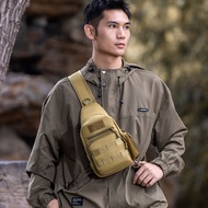 Men Canvas Shoulder Bag Multifunctional Fishing Bag Shoulder Bag Leisure Sports Shoulder Bag