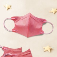 盛籐/醫用口罩/5~12歲/兒童立體30入/粉彩系列/豬豬紅/素色