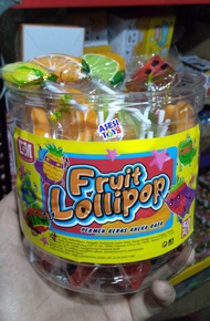 Permen Keras Anak Rasa Lolipop Buah 30pcs Fruit Lollipop