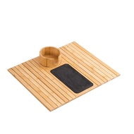 Sofa Armrest Tray with Cup Holder Bamboo Sofa Arm Tray Anti-Slip Couch Cup Holder Tray Clip Foldable