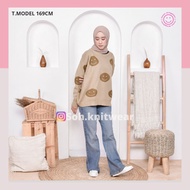 Smile KNIT SWEATER / JOY GRAPHIC KNIT SWEATER / PREMIUM WOMEN'S KNIT SWEATER / KOREAN SWEATER