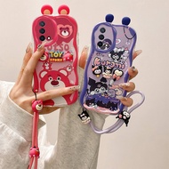 Casing OPPO A74 A95 Kartun boneka silikon lembut Phone casing