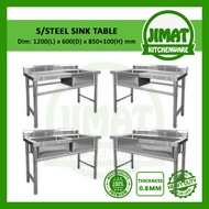 SINGLE/DOUBLE Stainless Steel Bowl Sink Table 4FTx2FT