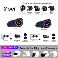 G1 Motorcycle Helmet Intercom Headset RGB Light Intercomunicador 500 Meters Moto Interphone Bluetoot