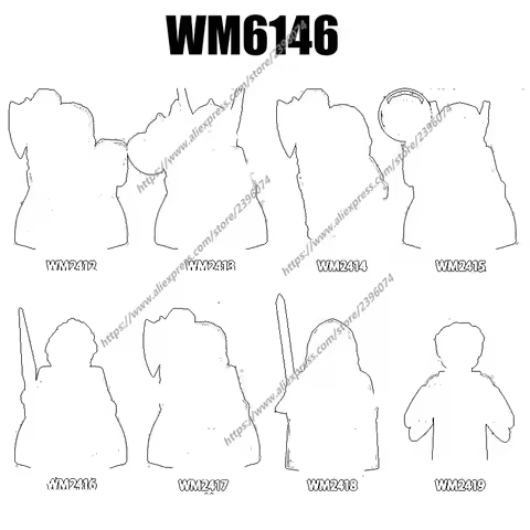 1PCS Action Figures Building Blocks toys Series WM6146 WM2412 WM2413 WM2414 WM2415 WM2416 WM2417 WM2