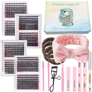 Single Cluster False Eyelashes Set D I Y E y e l a s h c u t r Thick 3 0+4